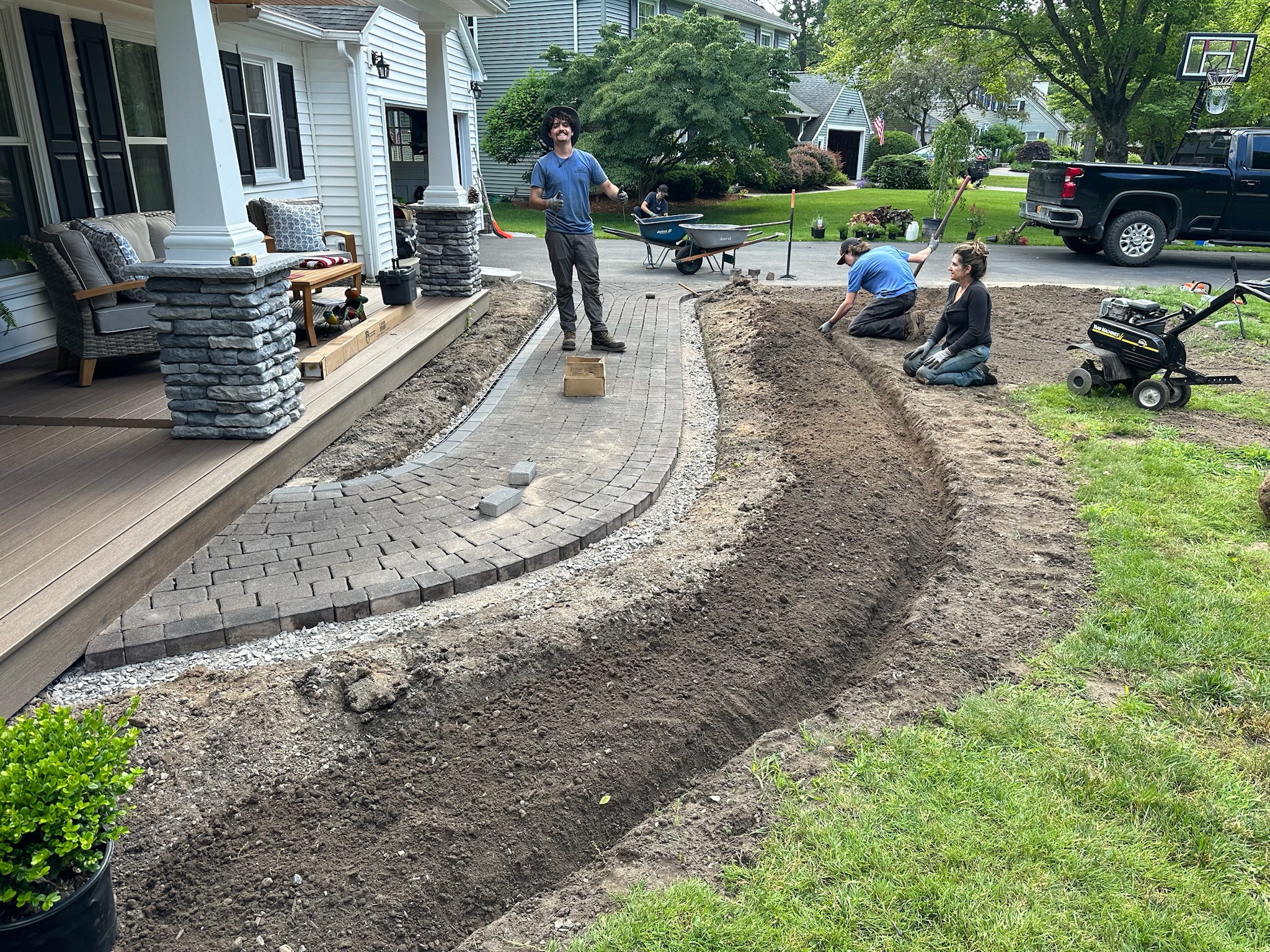 2024 garden install and walkway modification before photo 3